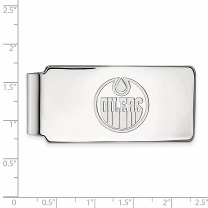 14K Weißgold Nhl Logoart Edmonton Oilers Geldklammer