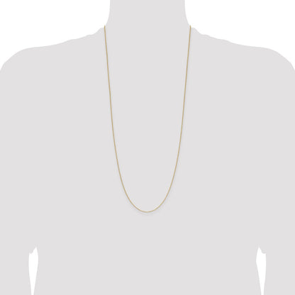 14K Gelbgold 1.0mm Diamantiert Forzantine Ankerkette Halskette