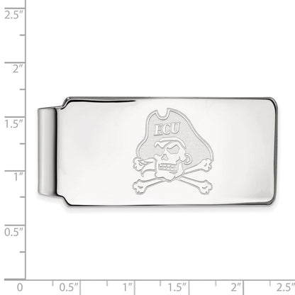10K Weißgold Logoart Ost Carolina University Pirat Geldklammer