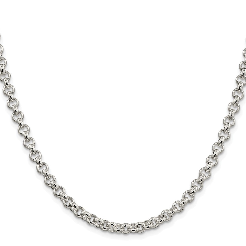 Sterlingsilber Rhodiniert 5mm Erbs Halskette