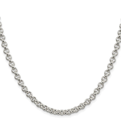 Sterlingsilber Rhodiniert 5mm Erbs Halskette