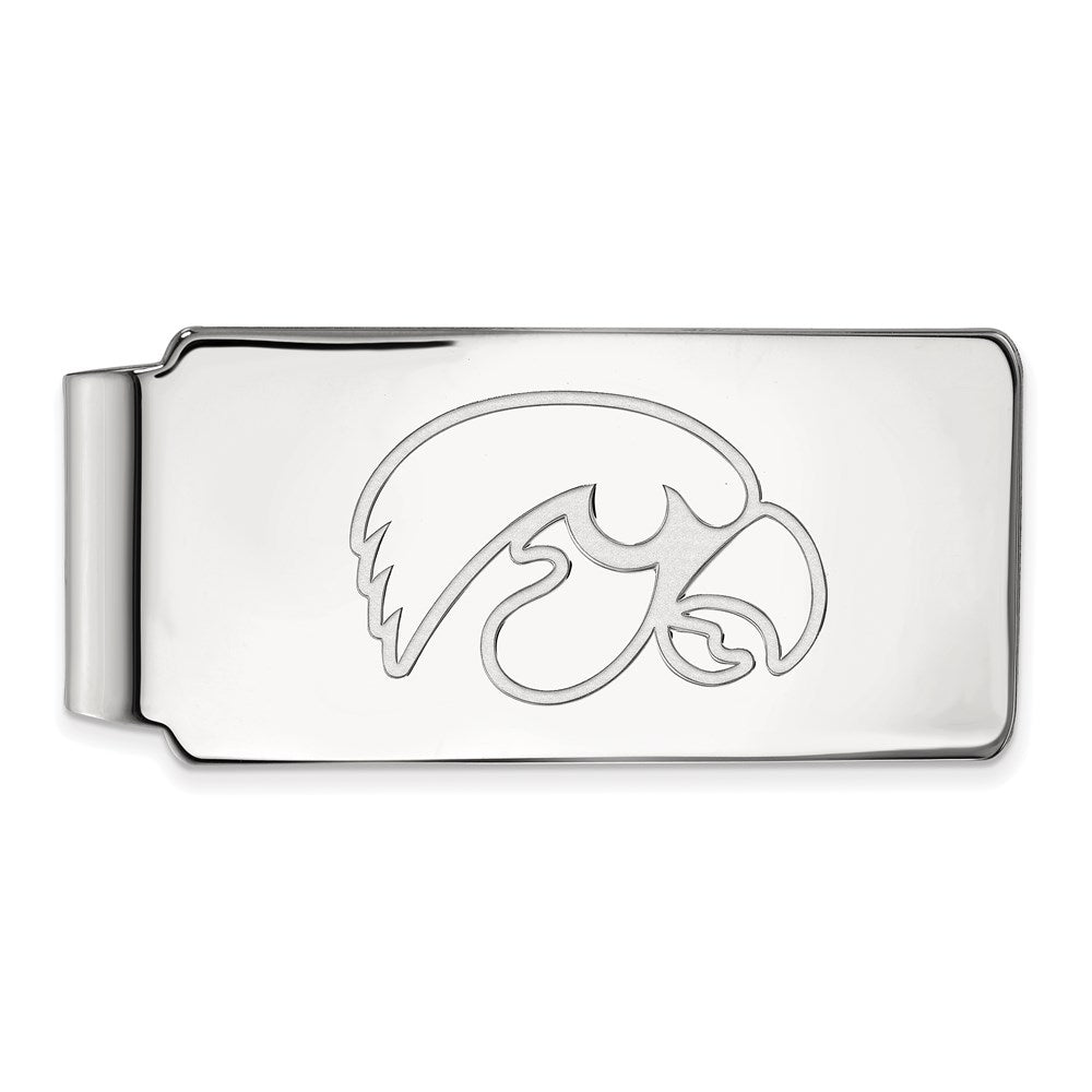 10K Weißgold Logoart University Of Iowa Hawk Geldklammer