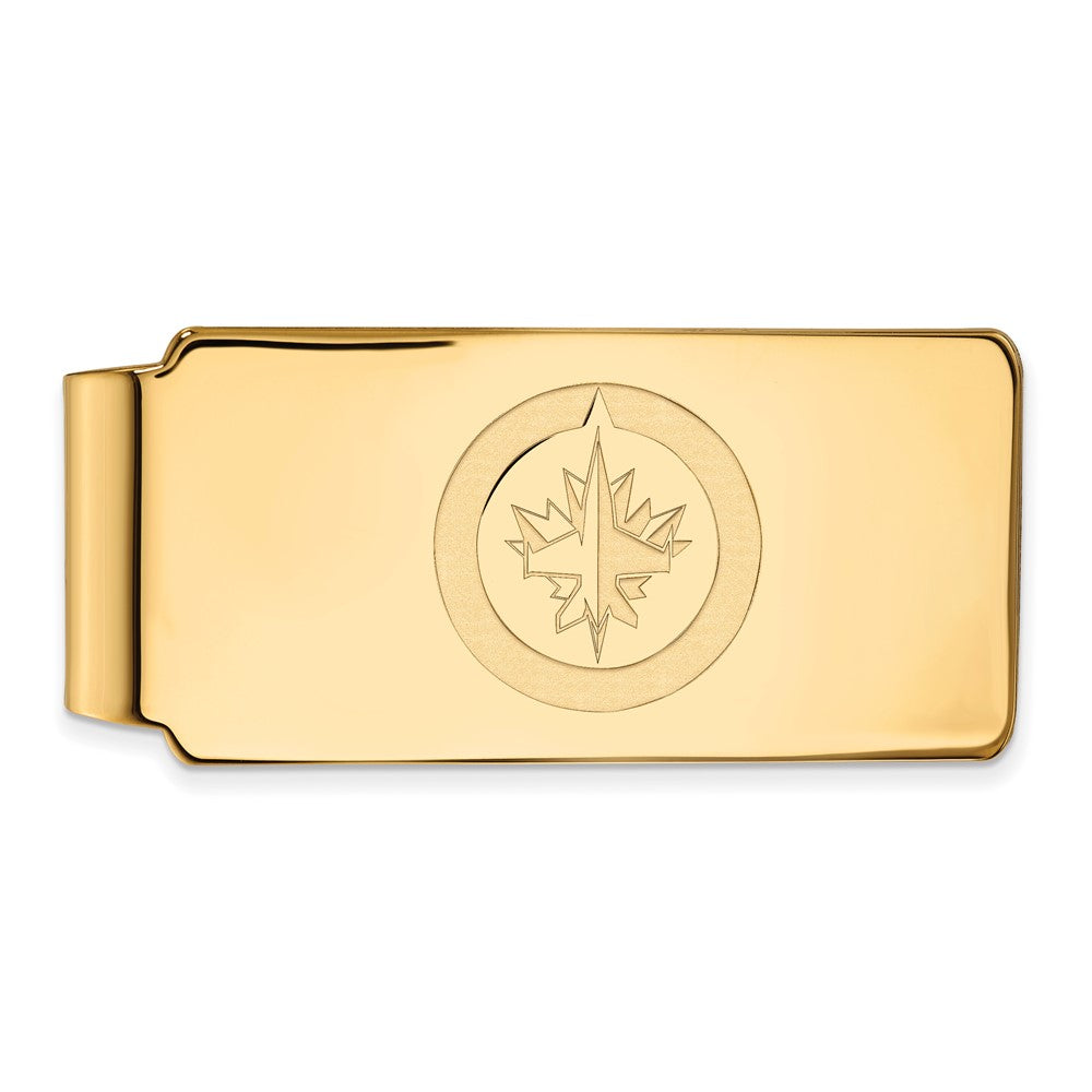 14K Gelbgold Gold Nhl Logoart Winnipeg Jets Geldklammer
