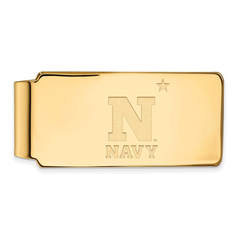 10K Gelbgold Gold Logoart Us Naval Akademie Geldklammer