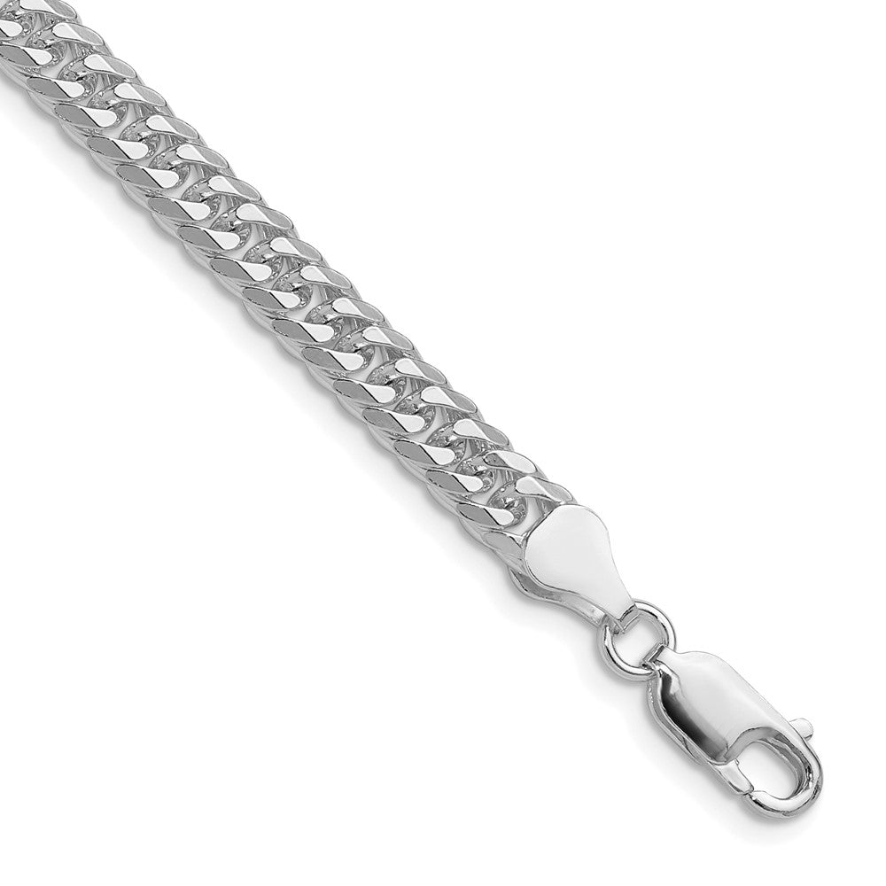 Sterlingsilber Rhodiniert 5.7mm Doppelt Diamantiert Panzer 24 Zoll Kette