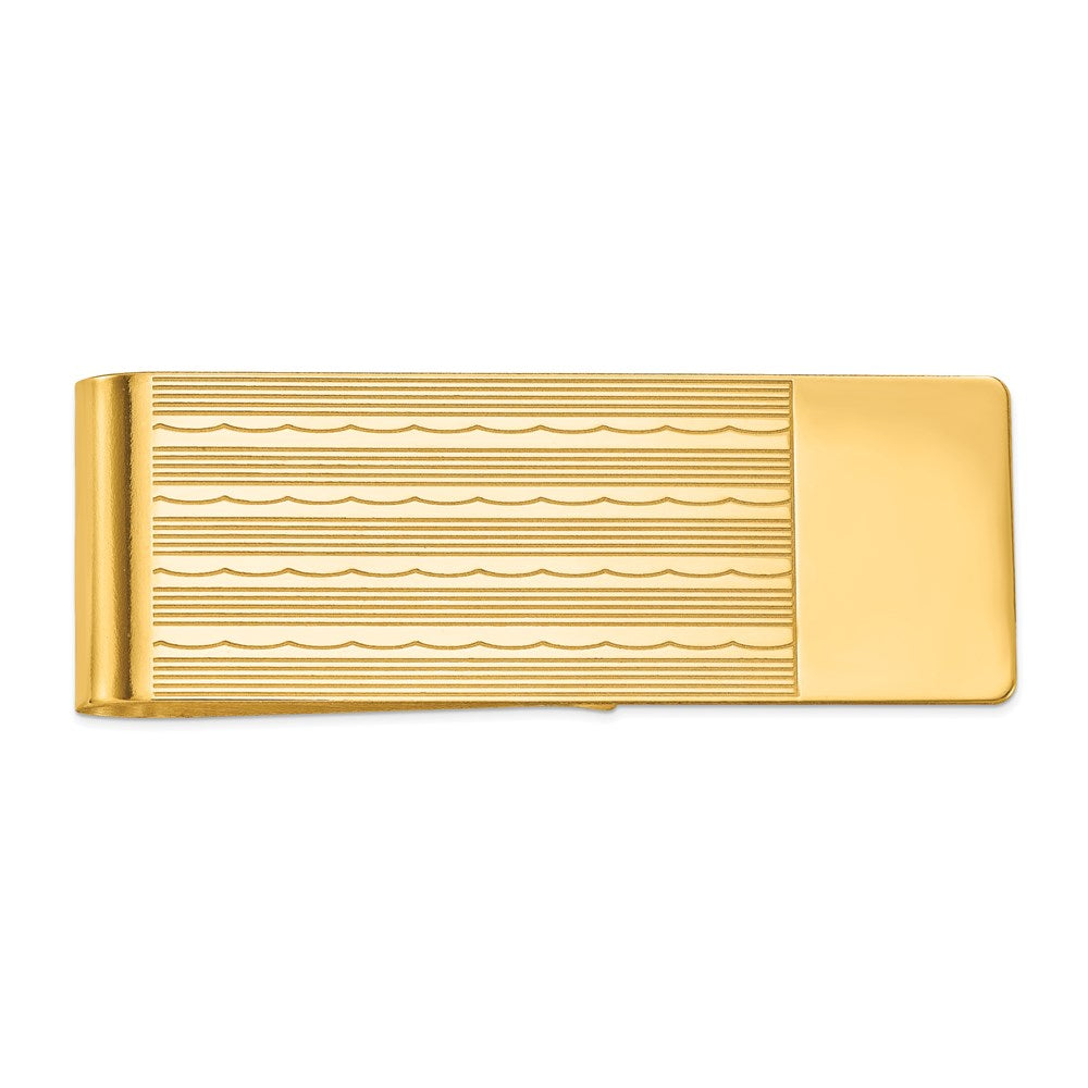 14K Gelbgold Herren Strukturiert Geldklammer