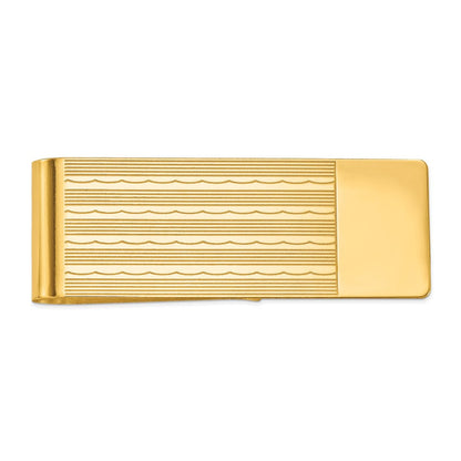 14K Gelbgold Herren Strukturiert Geldklammer