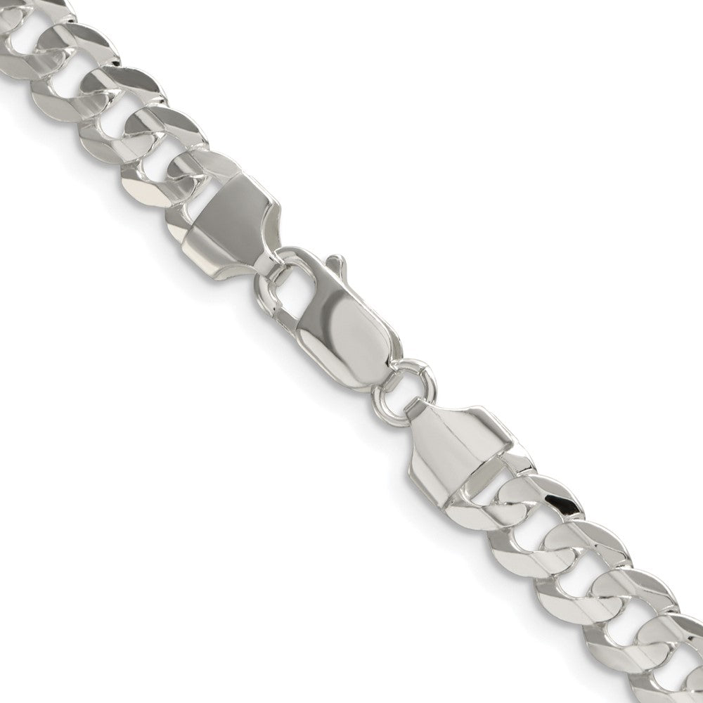Sterlingsilber Rhodiniert 6.75mm Konkav Abgeschrägt Panzer 30 Zoll Kette