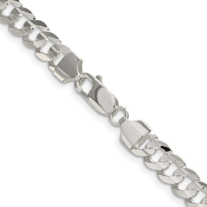 Sterlingsilber Rhodiniert 6.75mm Konkav Abgeschrägt Panzer 30 Zoll Kette