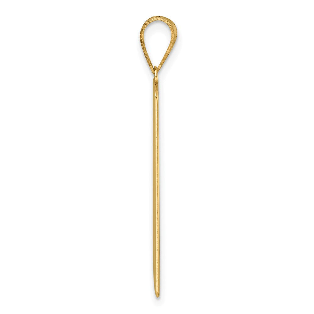 14K Gelbgold Rad Of Fortune Tarot Card Anhänger