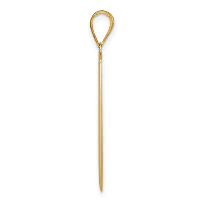 14K Gelbgold Rad Of Fortune Tarot Card Anhänger