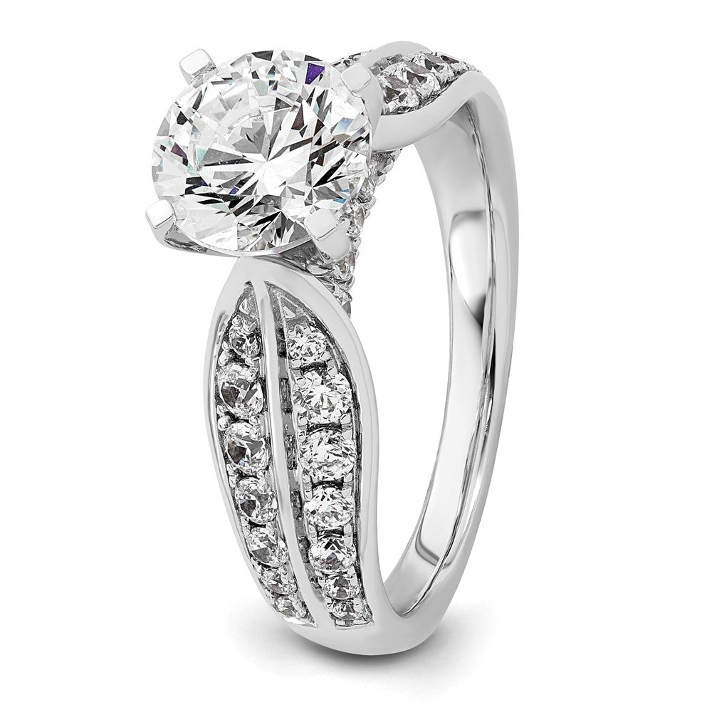 14K Weißgold Verlobungsring mit 2 1/8K rund geschliffenen, zertifizierten, im Labor gezüchteten Diamanten, VS/SI+ G+