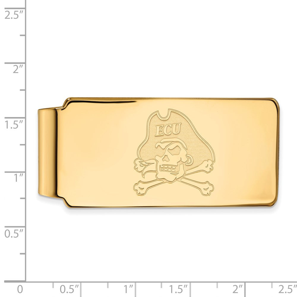 14K Gelbgold Gold Logoart Ost Carolina University Pirat Geldklammer