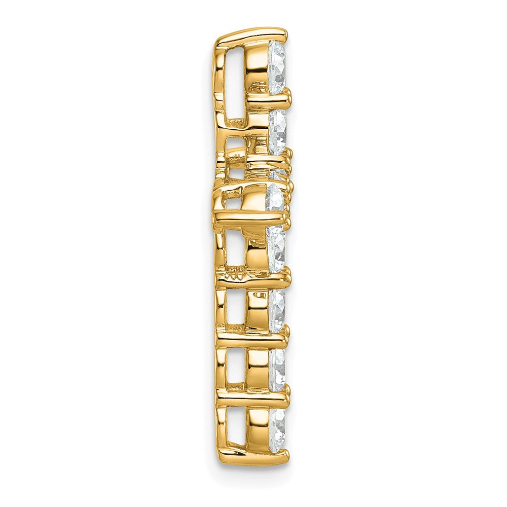 14K Gelbgold Zertifizierter im Labor gezüchteter Diamant 3 ct. VS/SI FGH Kreuzanhänger