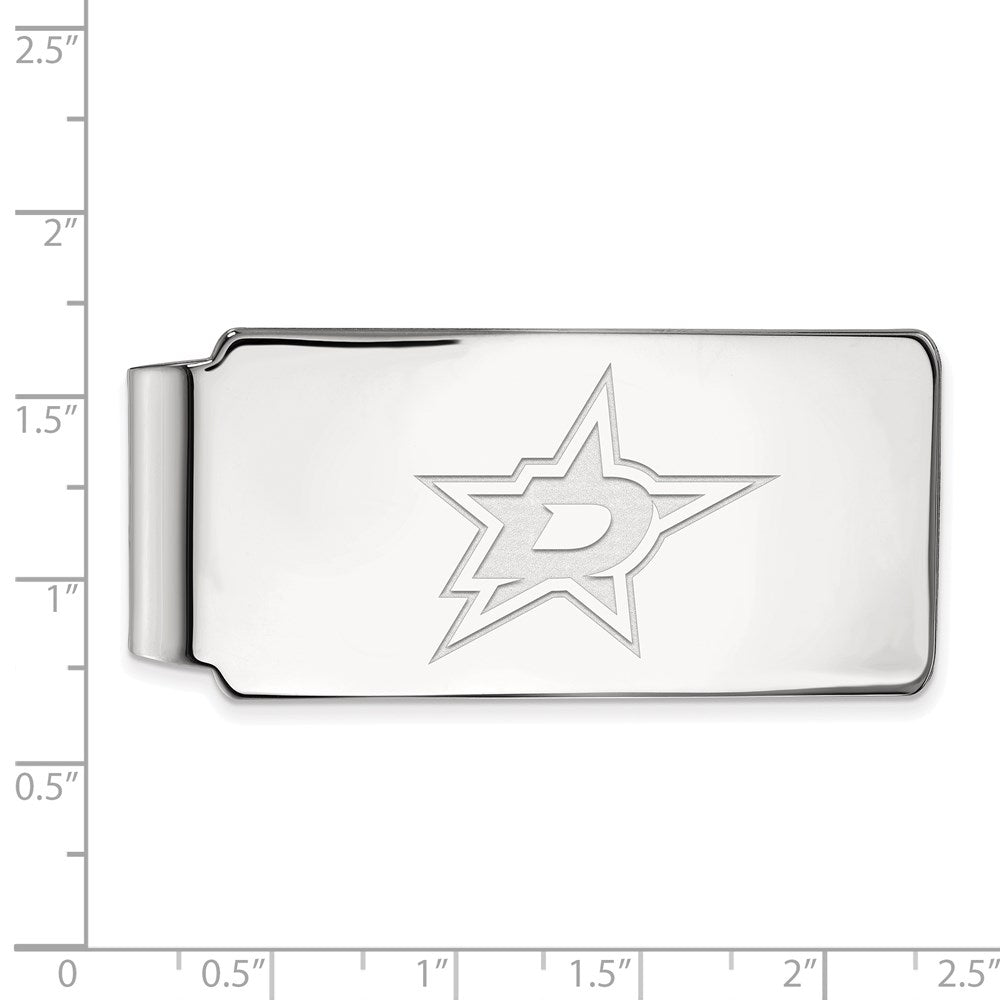 10K Weißgold Nhl Logoart Dallas Sterne Geldklammer