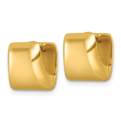 14K Gelbgold Poliert Quadratisch Klappbar Creolen