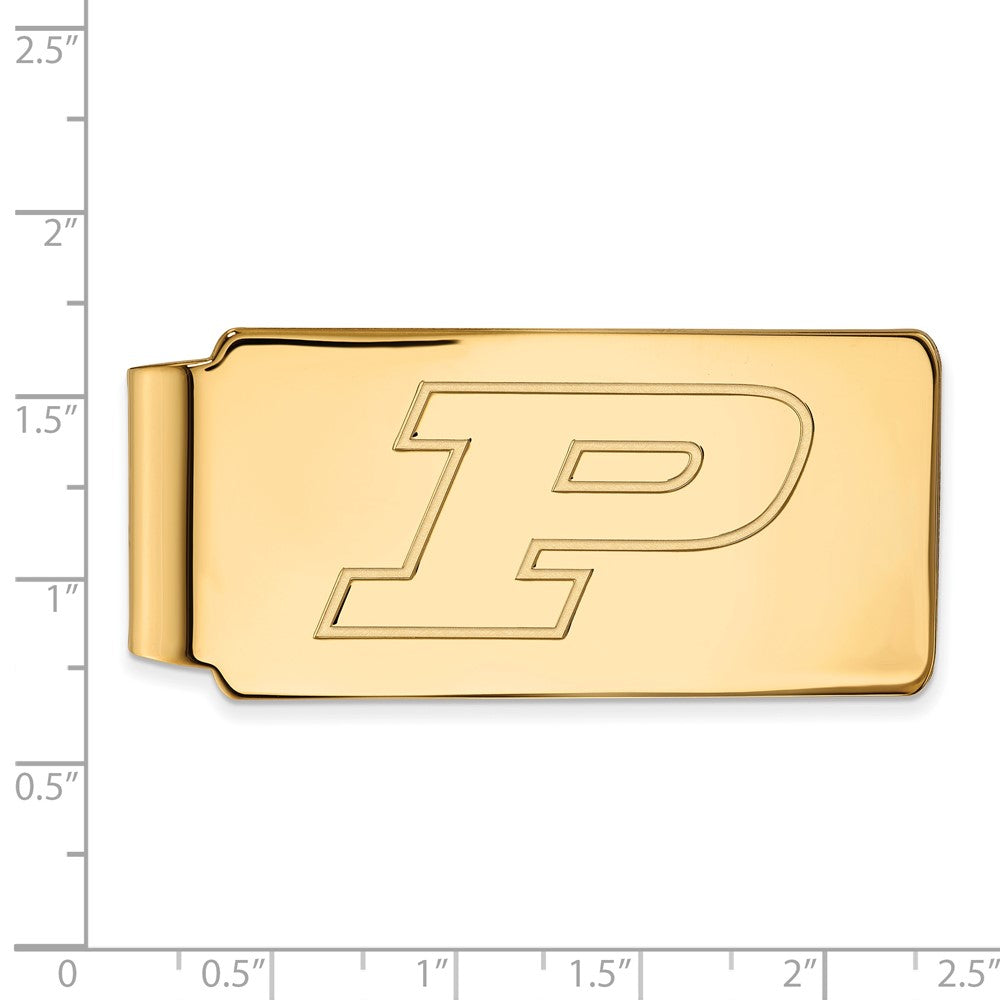 14K Gelbgold Gold Logoart Purdue University Buchstabe P Geldklammer