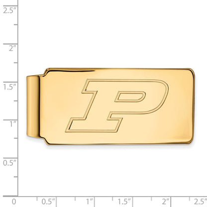 14K Gelbgold Gold Logoart Purdue University Buchstabe P Geldklammer