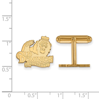 14K Gelbgold Gold Logoart Old Dominion University Manschette Knöpfe