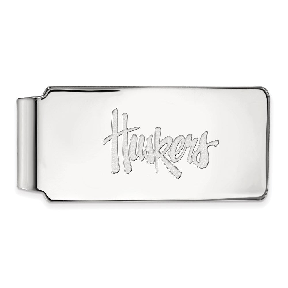 10K Weißgold Logoart University Of Nebraska Huskers Geldklammer