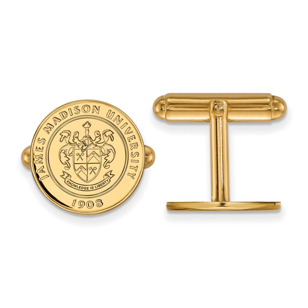 14K Gelbgold Gold Logoart James Madison University Wappen Manschette Knöpfe