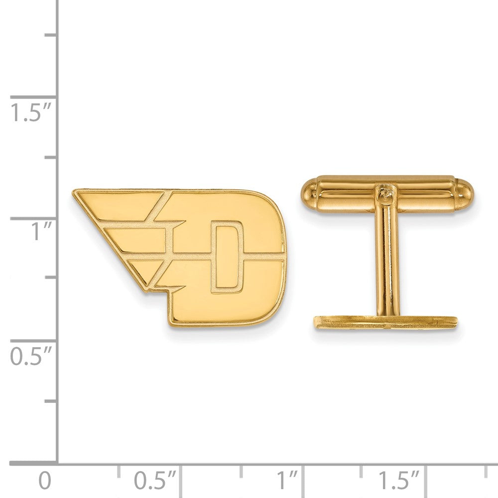 14K Gelbgold Gold Logoart University Of Dayton Manschette Knöpfe