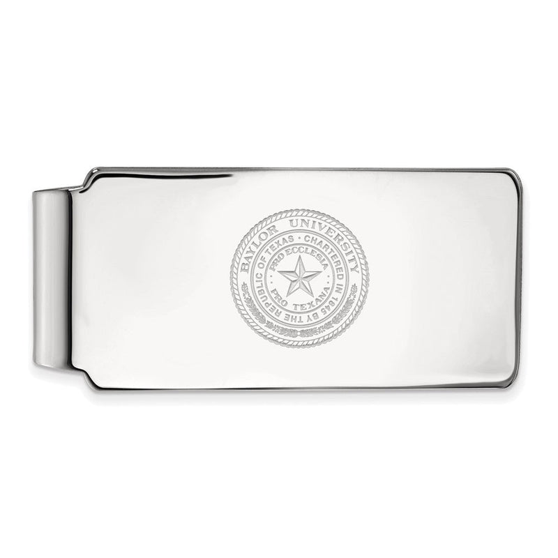 10K Weißgold Logoart Baylor University Wappen Geldklammer