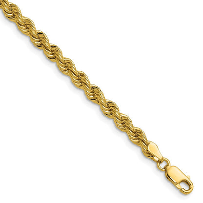 14K Gelbgold 4.2mm Normal Kordel Gliederarmband