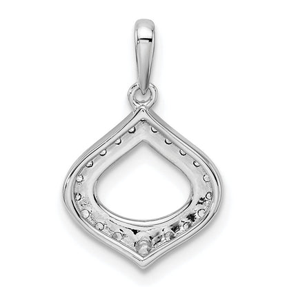 14K Weißgold Diamant-Anhänger im Vintage-Stil, 0,25 ct