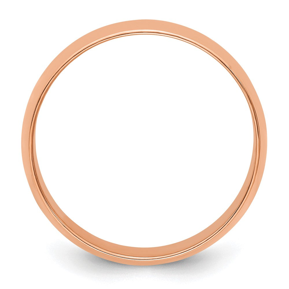 14K Roségold 7 mm leichter halbrunder Ehering