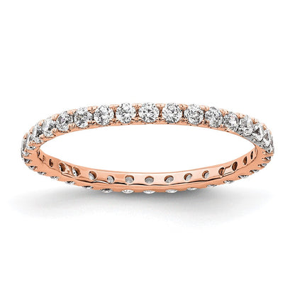 True Origin 14K Roségold 1/2 Karat Im Labor Gezüchtet Diamant Vs+ F+ Größe 5 Komplett Memoire Ehering Ring