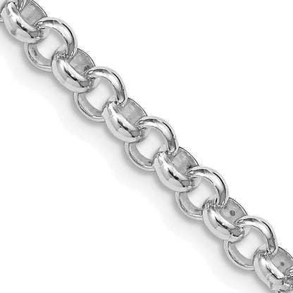 Sterlingsilber Rhodiniert 4.6mm Erbs 36 Zoll Kette