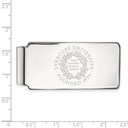 14K Weißgold Logoart Syracuse University Wappen Geldklammer