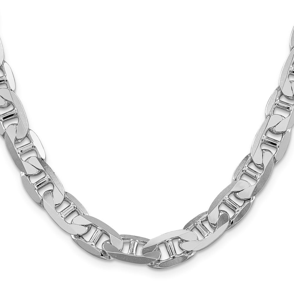Sterlingsilber Rhodiniert 9.5mm Flach Anker Halskette