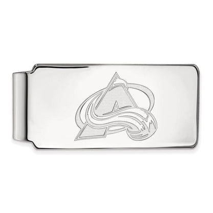 14K Weißgold Nhl Logoart Colorado Avalanche Geldklammer