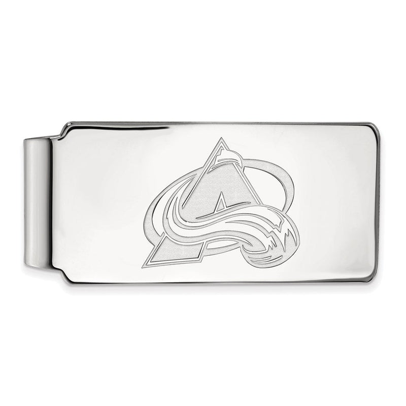 14K Weißgold Nhl Logoart Colorado Avalanche Geldklammer