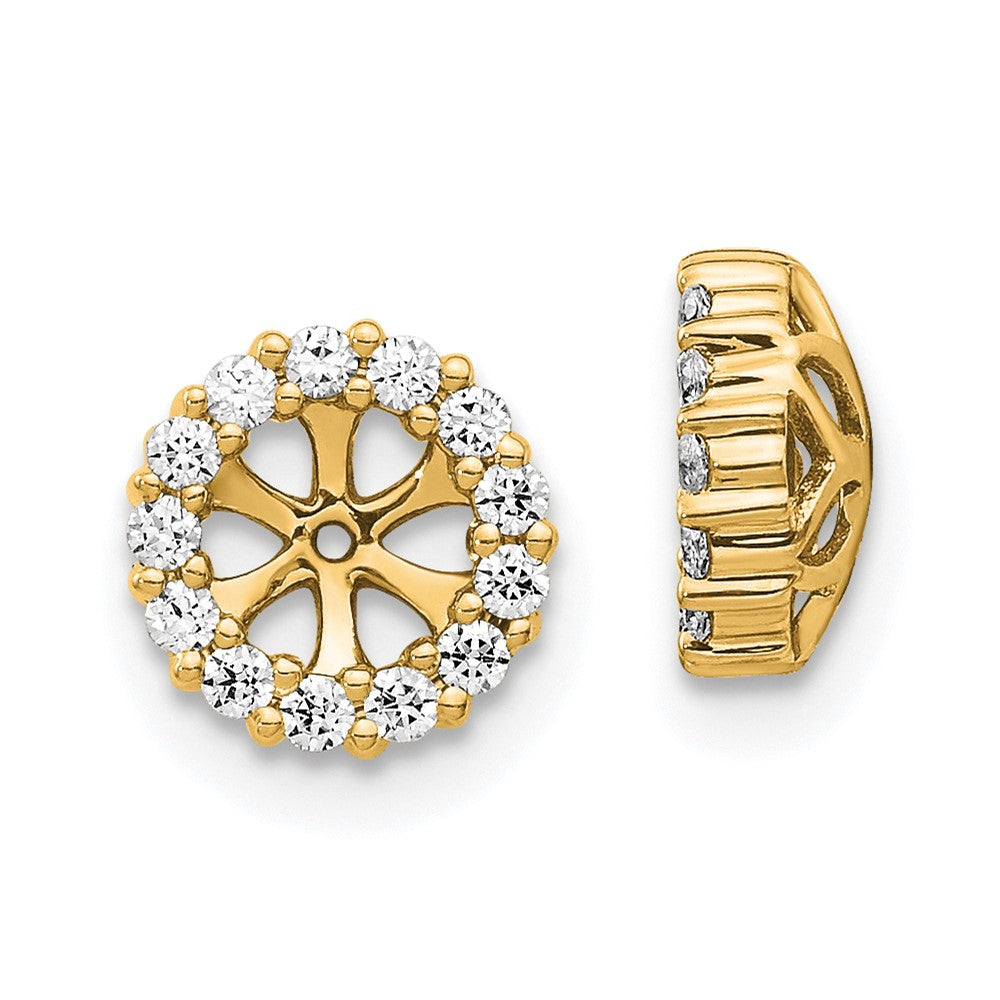 10K Gelbgold Diamant-Ohrring-Jackets
