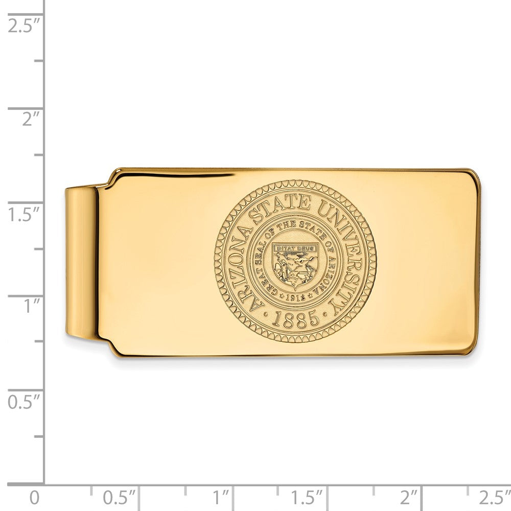 10K Gelbgold Gold Logoart Arizona State University Wappen Geldklammer