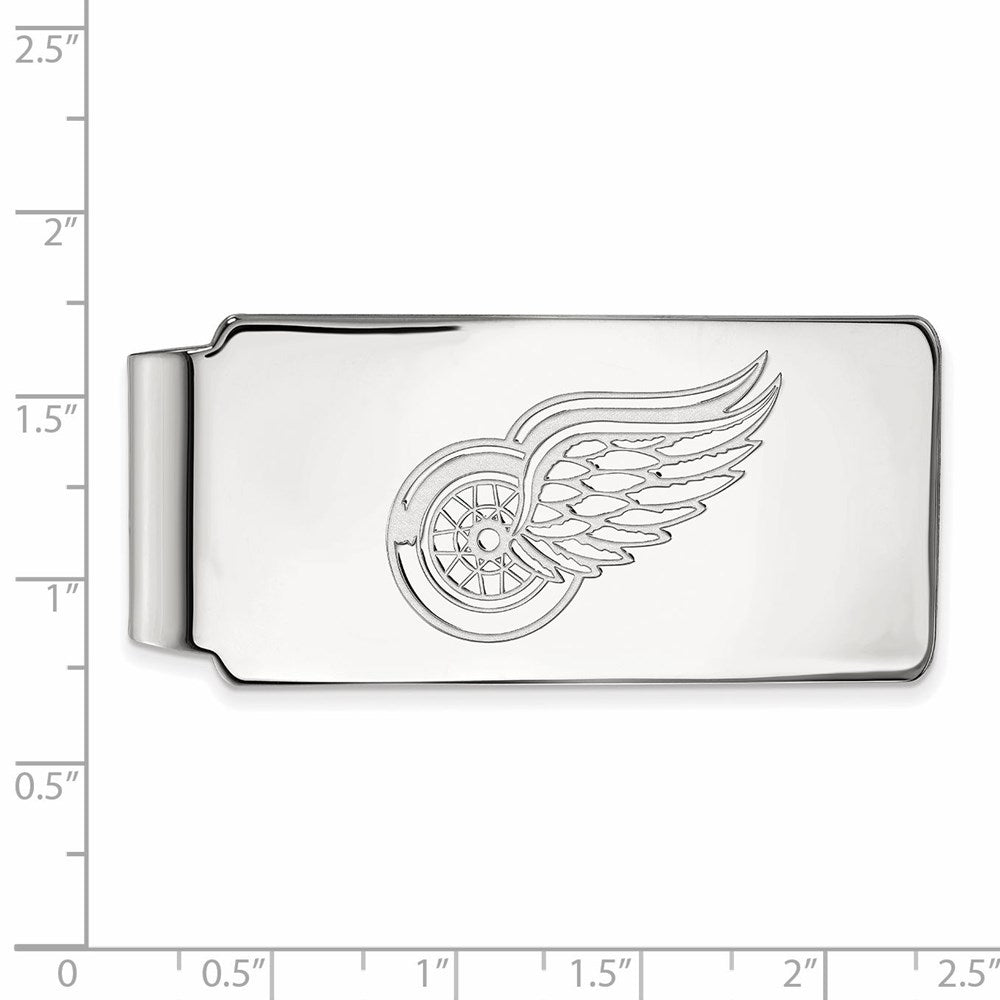 14K Weißgold Nhl Logoart Detroit Rot Flügel Geldklammer