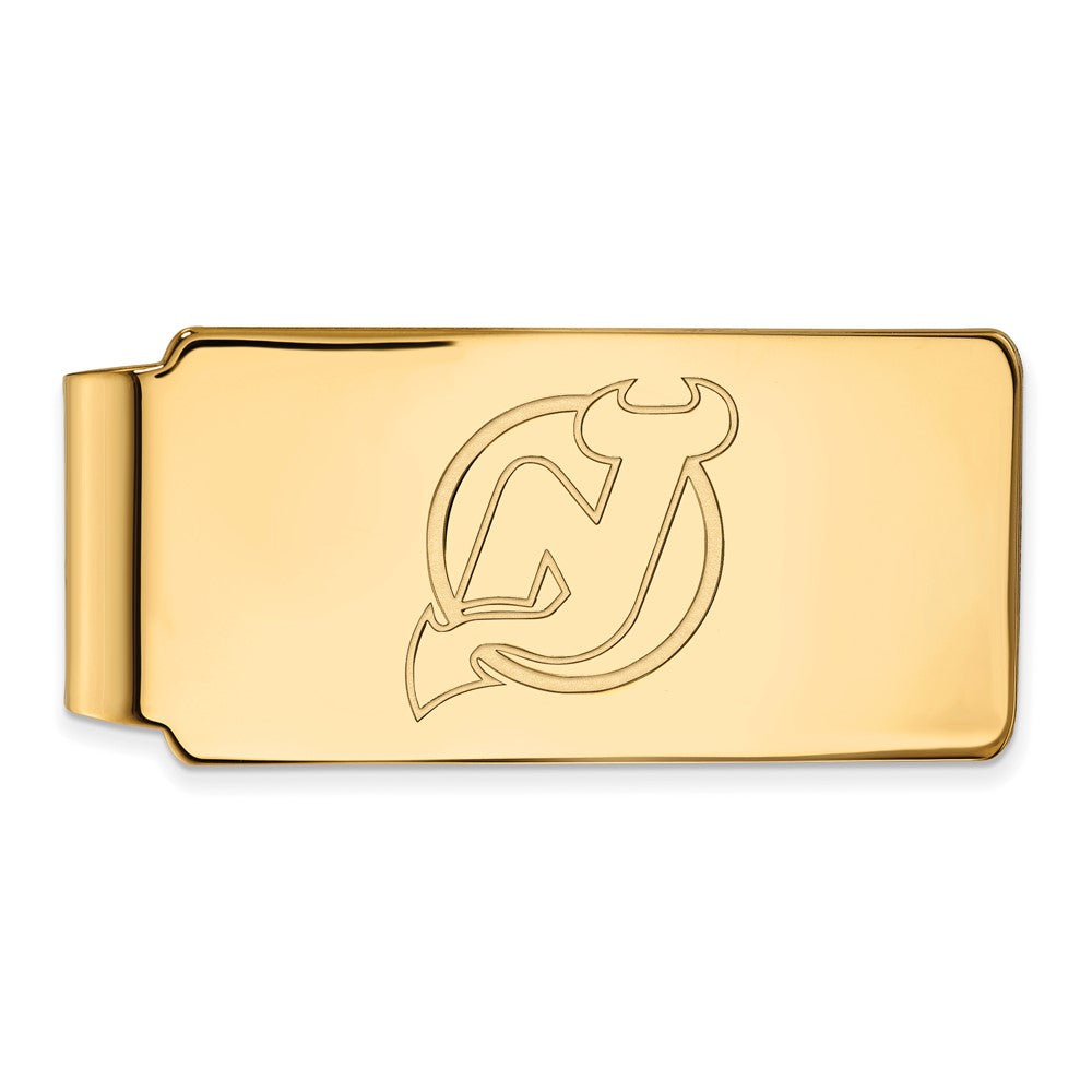 10K Gelbgold Gold Nhl Logoart New Trikot Devils Geldklammer