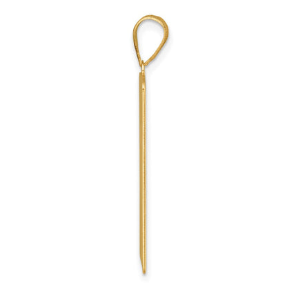 14K Gelbgold The Stern Tarot Card Anhänger
