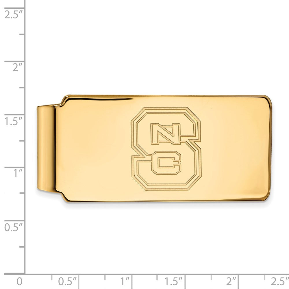 14K Gelbgold Gold Logoart North Carolina State University N-c-s Geldklammer