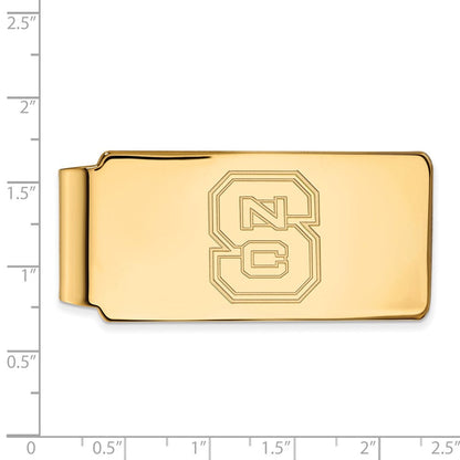 14K Gelbgold Gold Logoart North Carolina State University N-c-s Geldklammer