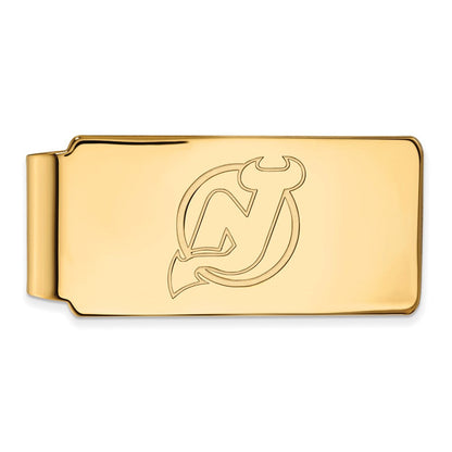 14K Gelbgold Gold Nhl Logoart New Trikot Devils Geldklammer