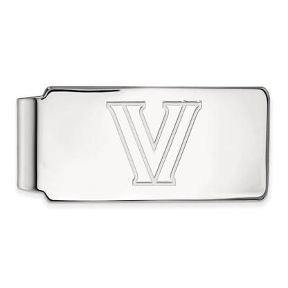 10K Weißgold Logoart Villanova University Buchstabe V Geldklammer