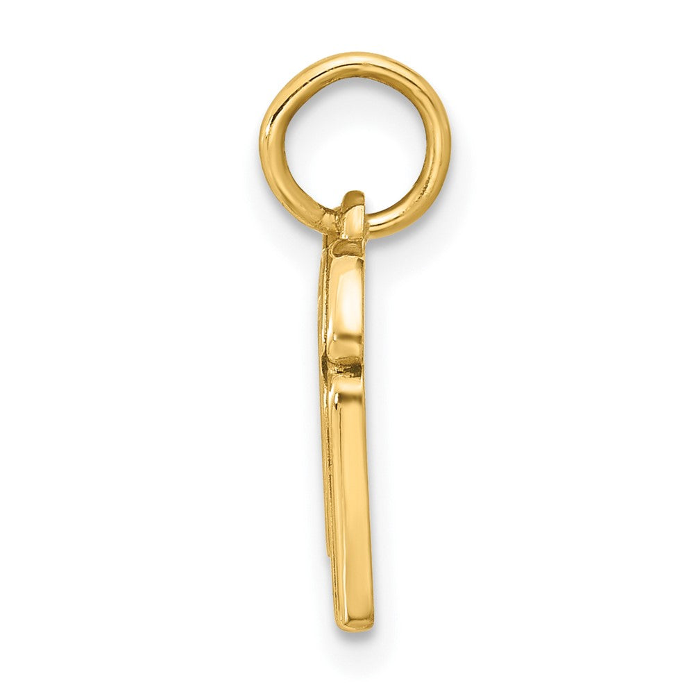 14K Gelbgold Charm "Toast und Marmelade" mit roter Emaillierung
