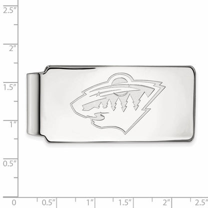 10K Weißgold Nhl Logoart Minnesota Wild Geldklammer