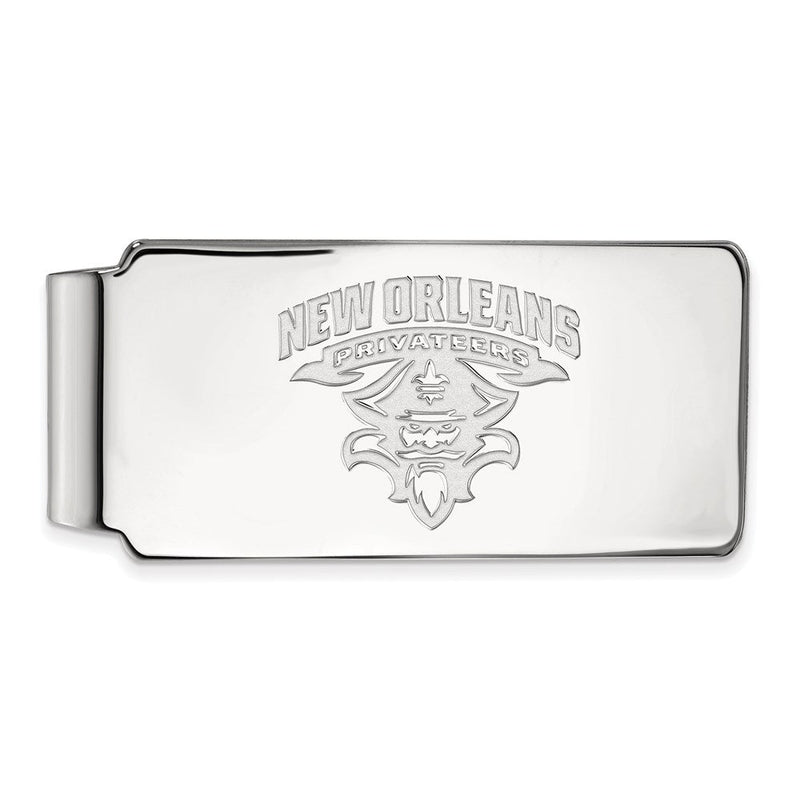 14K Weißgold Logoart University Of New Orleans Privateers Geldklammer