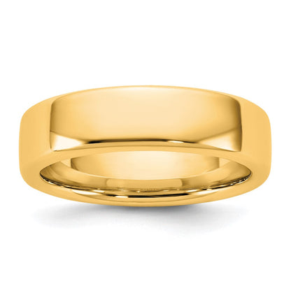 14K Gelbgold 5,5 mm Europäischer Ehering mit Komfort-Passform
