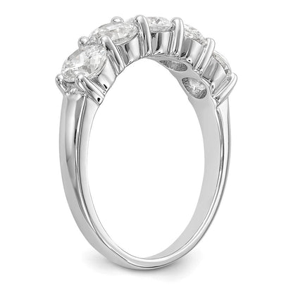 True Origin 14K Weißgold 1 7/8 Karat Im Labor Gezüchtet Diamant Vs+ F+ Komplett Rund Five Stein Ring